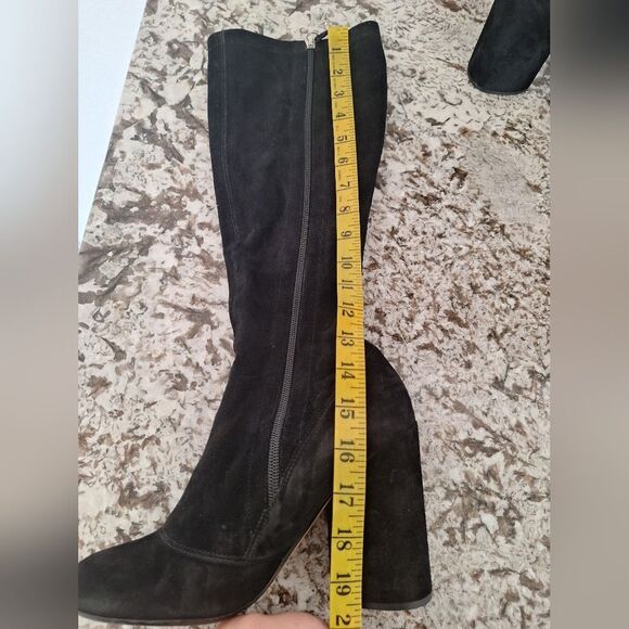 MARC BY MARC JACOBS TALL BOOTS BLACK SUEDE LEATHER Size 39 - Picture 12 of 13